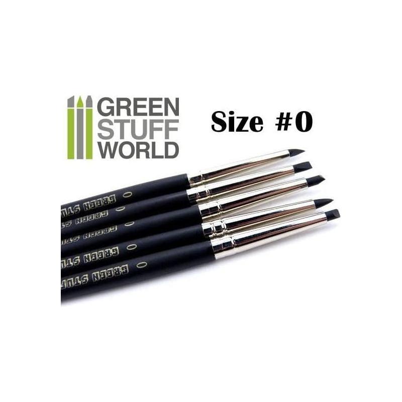 GREEN STUFF WORLD Colour Shapers Brushes Size 0 - Black Fir