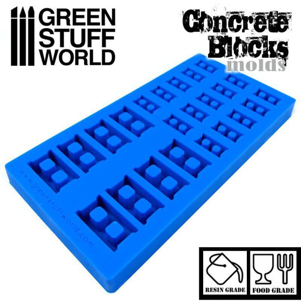 GREEN STUFF WORLD Silicone Molds - Concrete Blocks