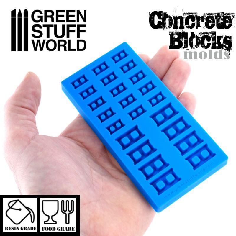 GREEN STUFF WORLD Silicone Molds - Concrete Blocks