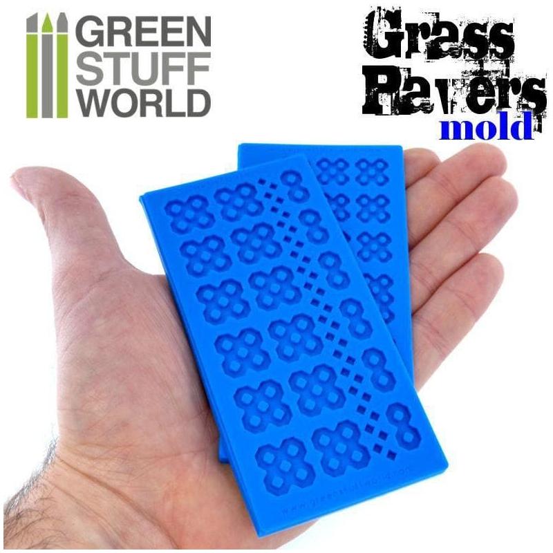 GREEN STUFF WORLD Silicone Molds - Grass Paver