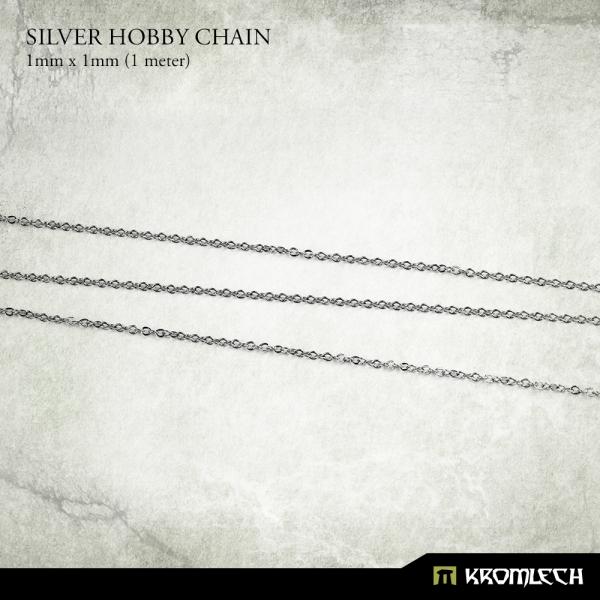 KROMLECH Silver Hobby Chain 1mm x 1mm (1 Metre)