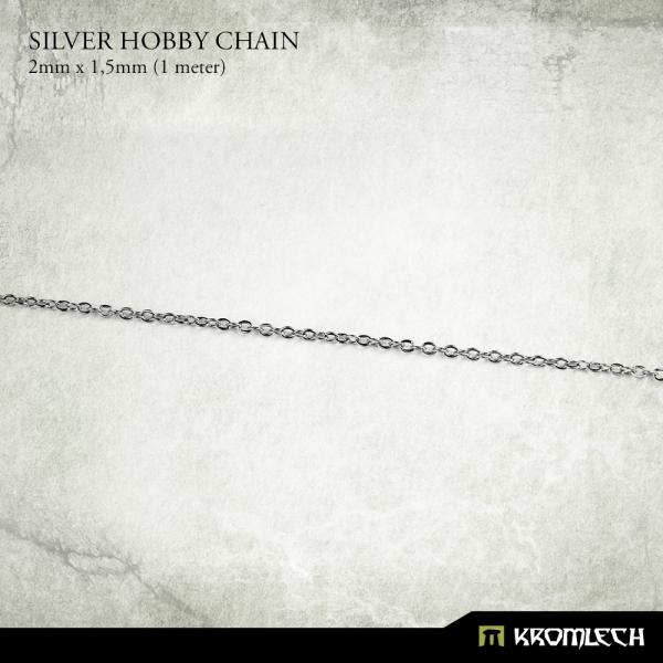 KROMLECH Silver Hobby Chain 2mm x 1.5mm (1 Metre)