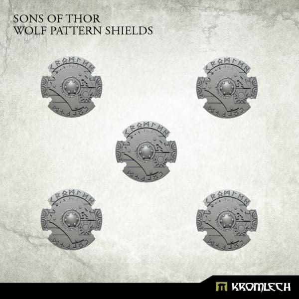 KROMLECH Sons of Thor: Wolf Pattern Shields (5)