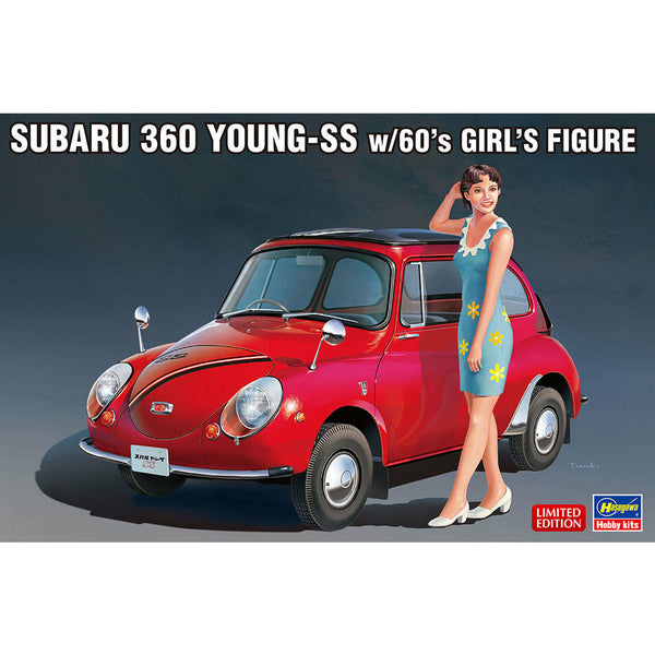 HASEGAWA 1/24 Subaru 360 Young-SS w/60's Girl's Figure