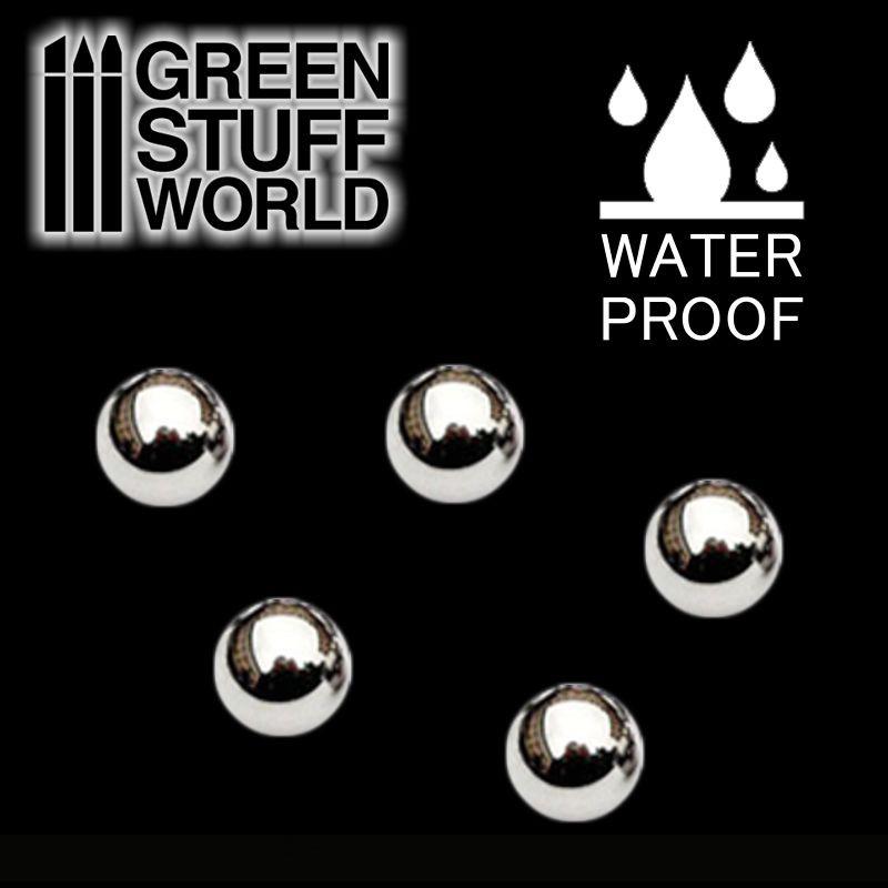 GREEN STUFF WORLD 17ml Empty Paint Pots + Balls - 5 pc