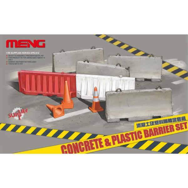 MENG Concrete & plastic barrier set (SPS-012) - Hearns Hobbies Melbourne - MENG