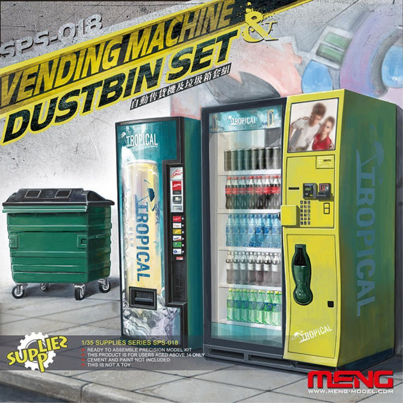MENG Vending Machine & Dumpster (SPS-018) - Hearns Hobbies Melbourne - MENG