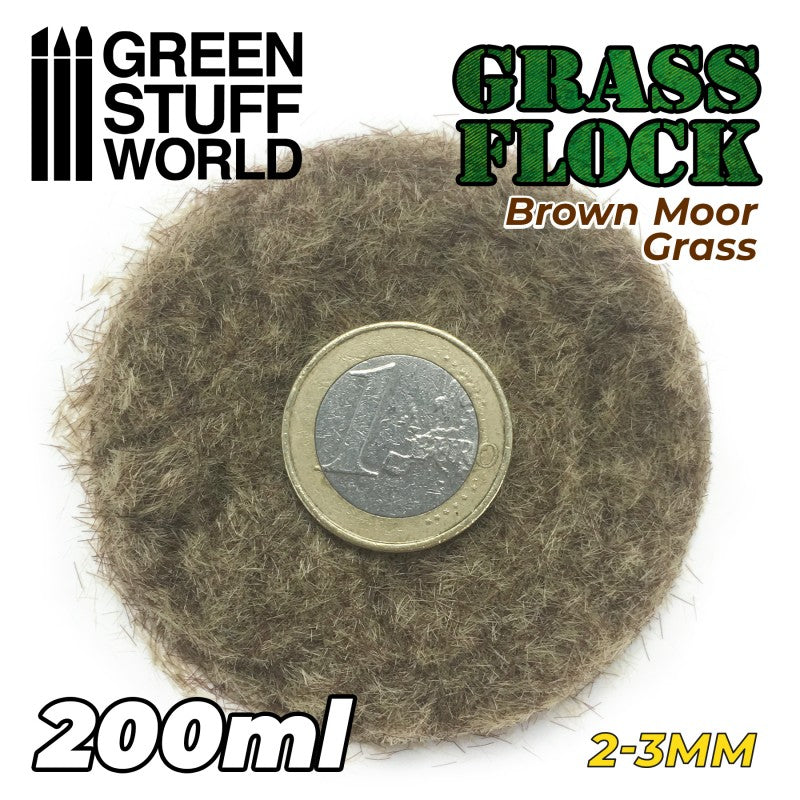 GREEN STUFF WORLD Flock 2-3mm 200ml - Brown Moor Grass