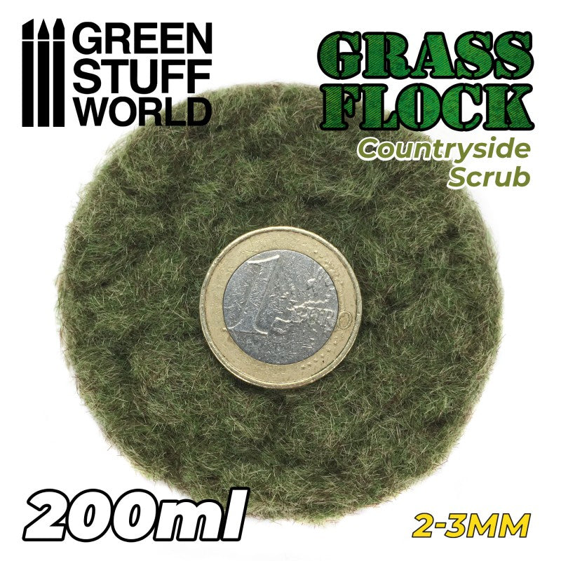 GREEN STUFF WORLD Flock 2-3mm 200ml - Countryside Scrub