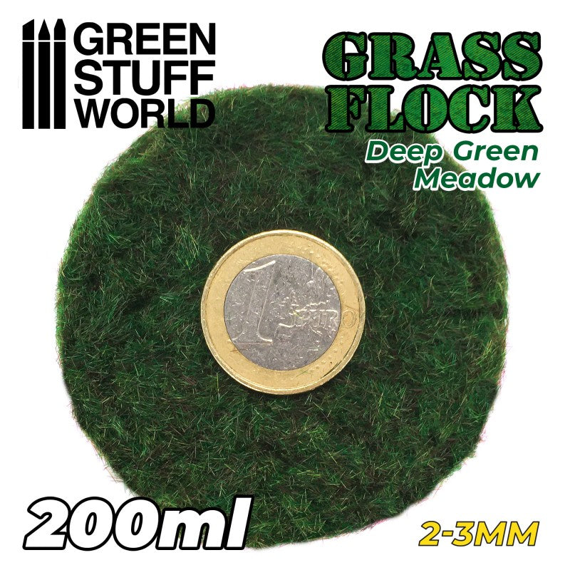 GREEN STUFF WORLD Flock 2-3mm 200ml - Deep Green Meadow