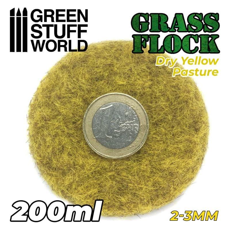 GREEN STUFF WORLD Flock 2-3mm 200ml - Dry Yellow Pasture