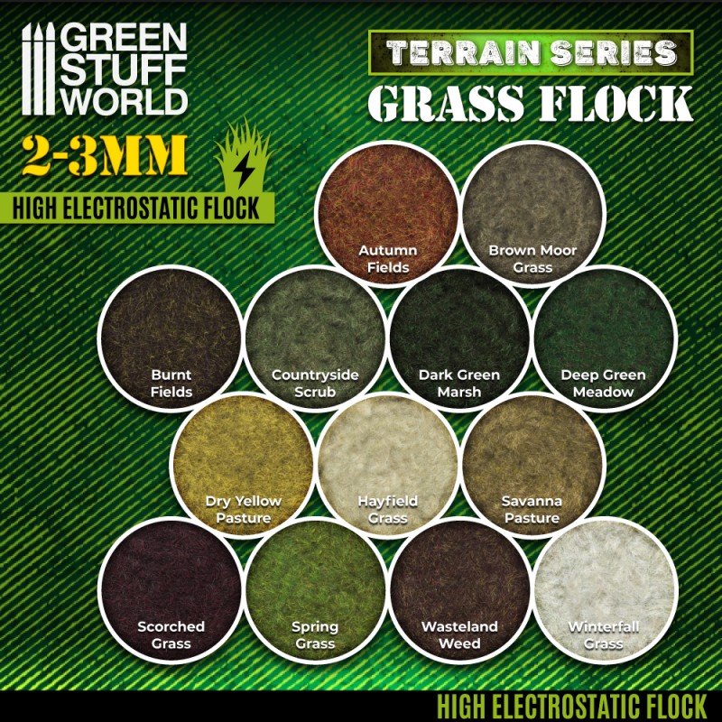 GREEN STUFF WORLD Flock 2-3mm 200ml - Spring Grass