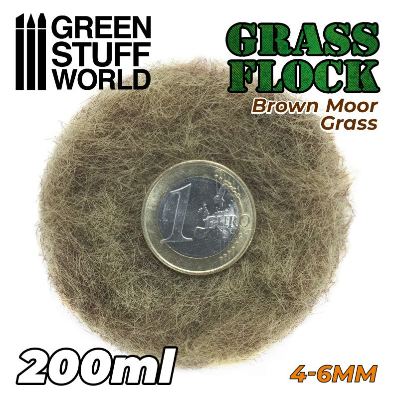 GREEN STUFF WORLD Flock 4-6mm 200ml - Brown Moor Grass