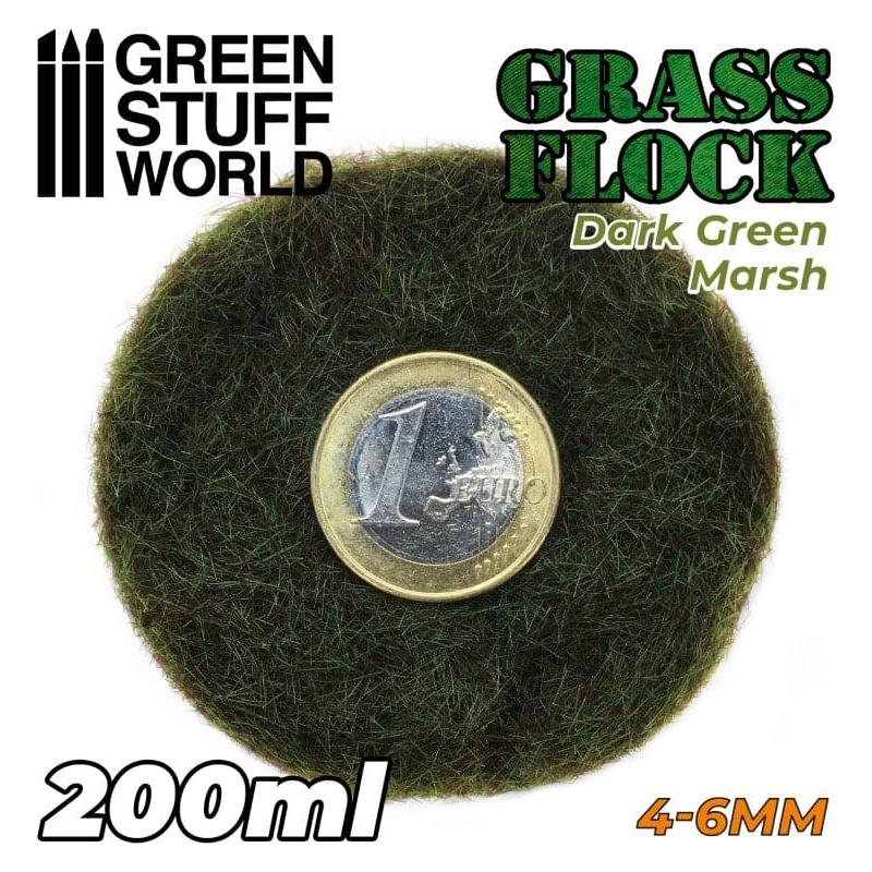 GREEN STUFF WORLD Flock 4-6mm 200ml - Dark Green Marsh