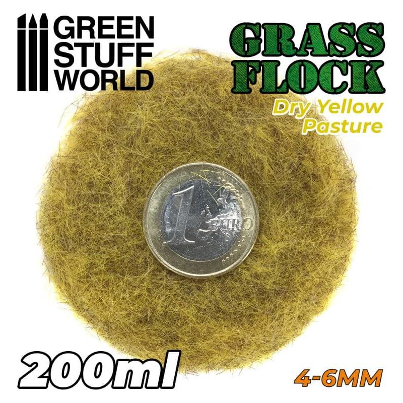 GREEN STUFF WORLD Flock 4-6mm 200ml - Dry Yellow Pasture