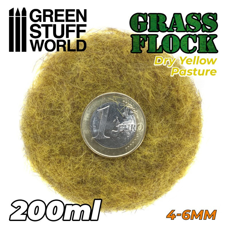 GREEN STUFF WORLD Flock 4-6mm 200ml - Dry Yellow Pasture