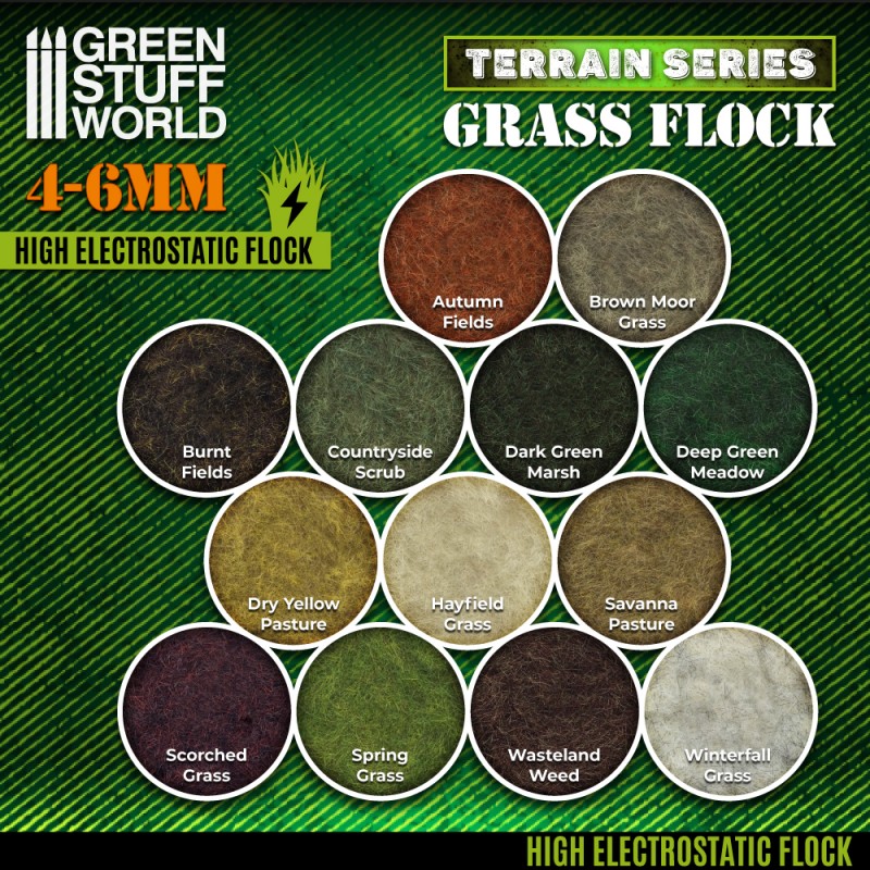 GREEN STUFF WORLD Flock 4-6mm 200ml - Scorched Grass