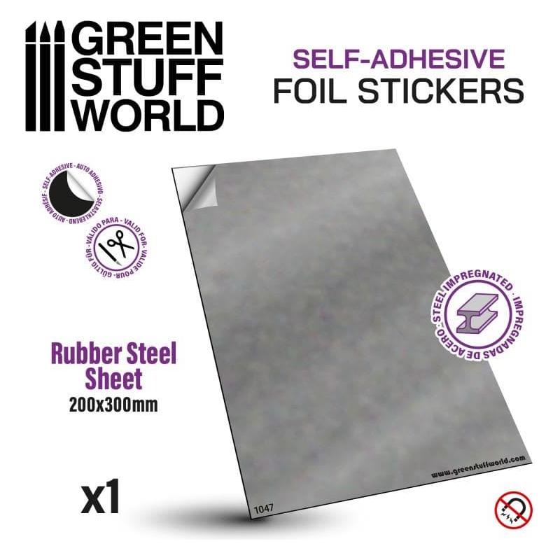 GREEN STUFF WORLD Rubber Steel Sheet - Self Adhesive