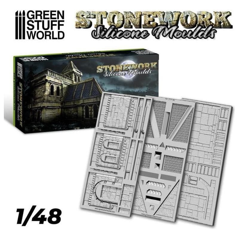 GREEN STUFF WORLD Silicone Moulds - Stonework