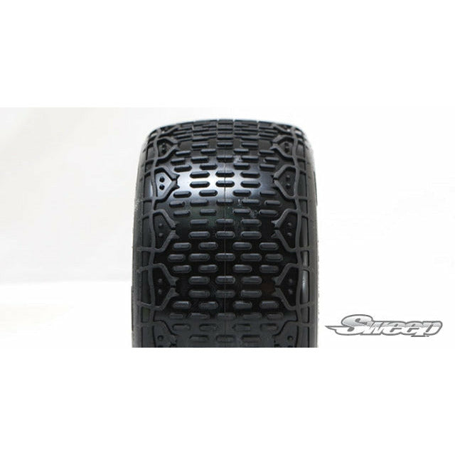 SWEEP Tendroid 1/10 Rear Silver (Ultra Soft) Buggy Tyres/Closed Cell Inserets (2)