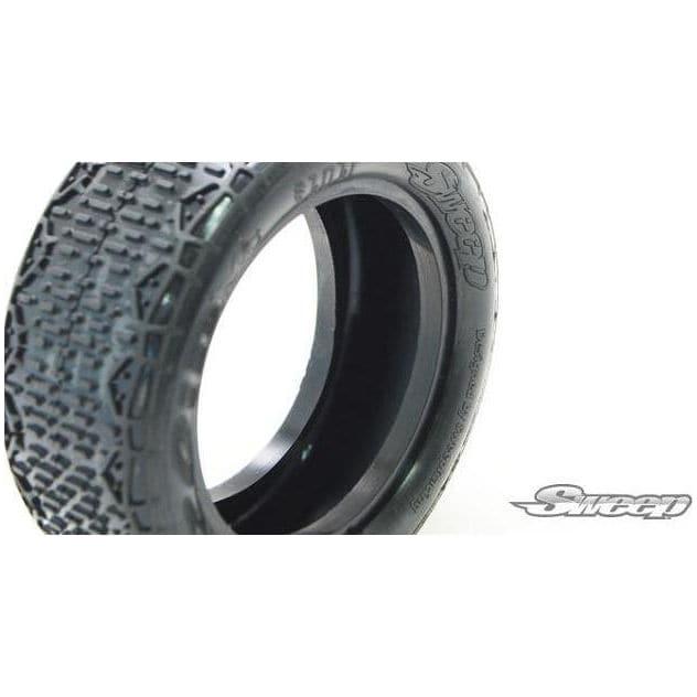 SWEEP Tendroid 1/10 2WD Yellow Buggy Tyres / Closed Insert