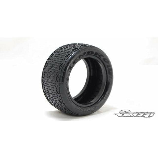 SWEEP Tendroid 1/10 Rear Silver (Ultra Soft) Buggy Tyres/Closed Cell Inserets (2)