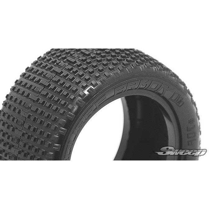 SWEEP Square Armour 1/10 4WD Buggy Rear Tyres Silver Dot (U