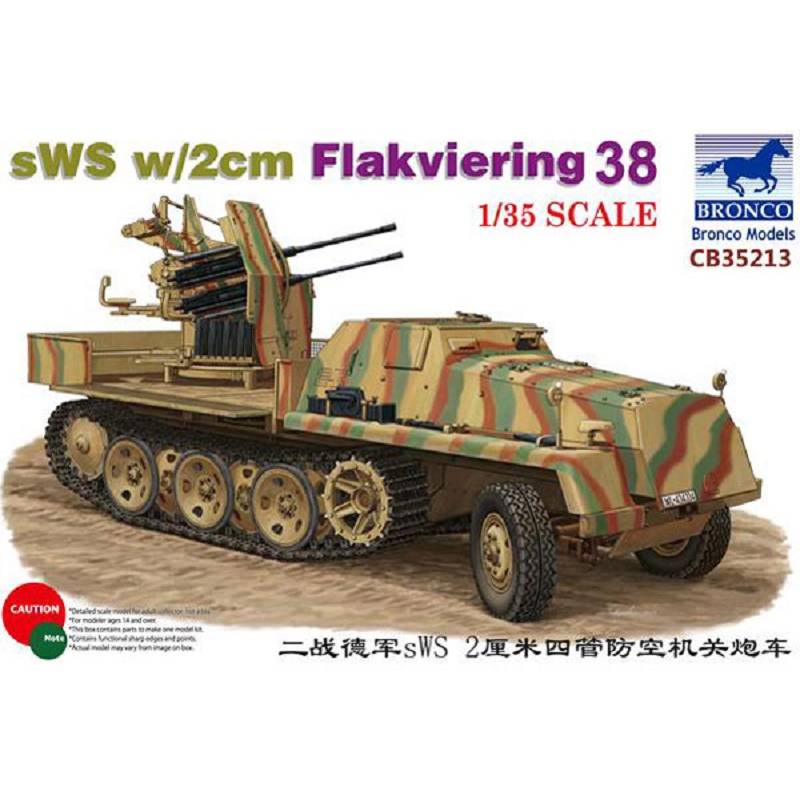 BRONCO 1/35 sWS with 2cm Flakviering 38