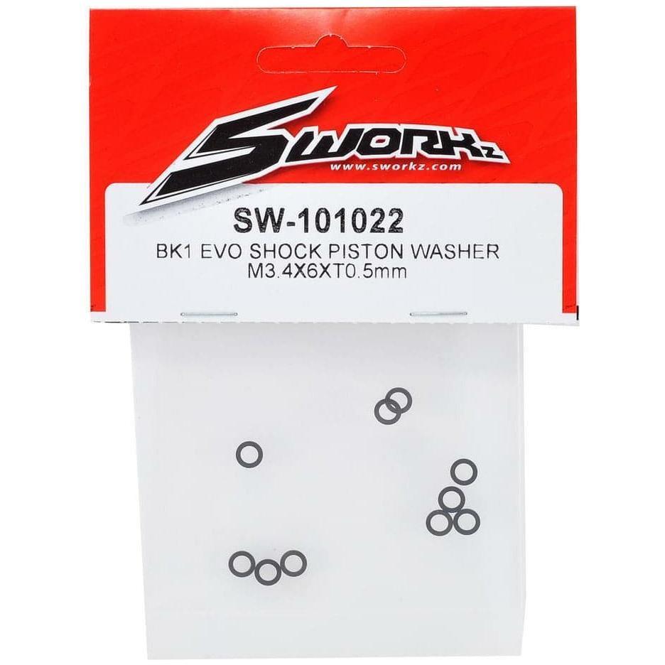 SWORKZ  BK1 EVO Shock Piston Washer M3.4x6x0.5mm (10)