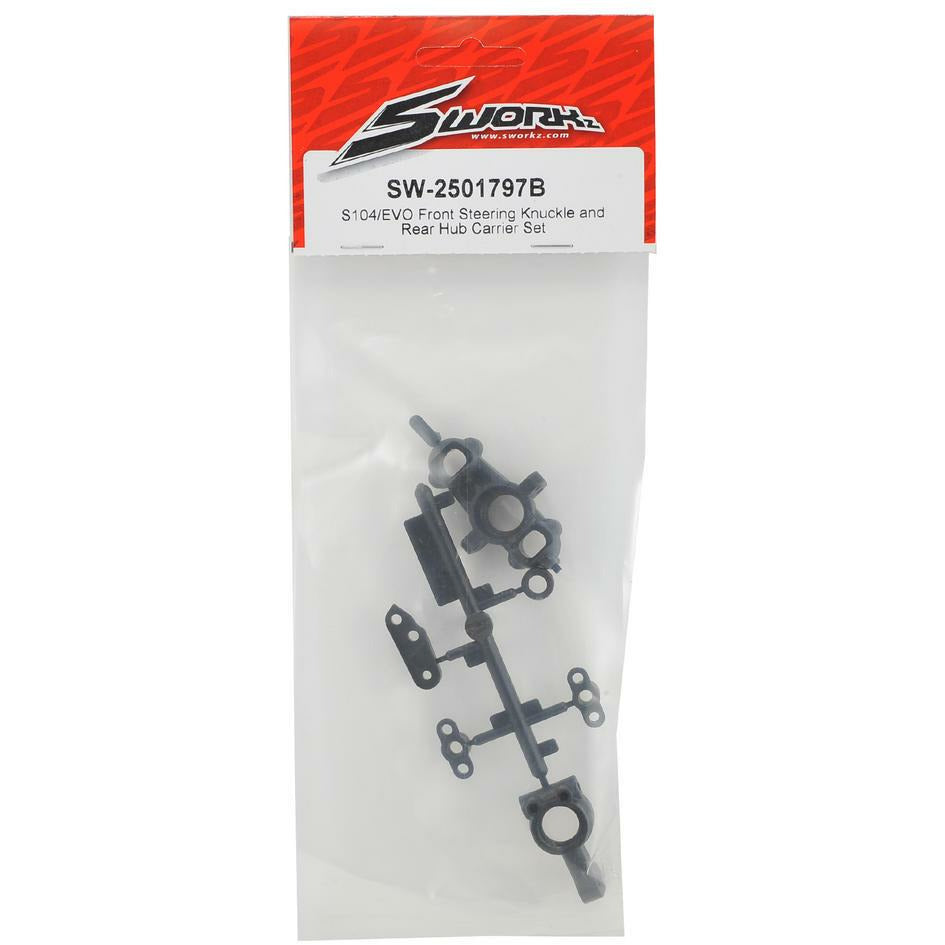 SWORKZ S104/EVO Front Steering Knuckle and Rear Hub Carrier Set