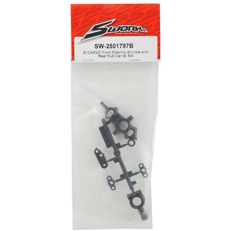 SWORKZ S104/EVO Front Steering Knuckle and Rear Hub Carrier Set