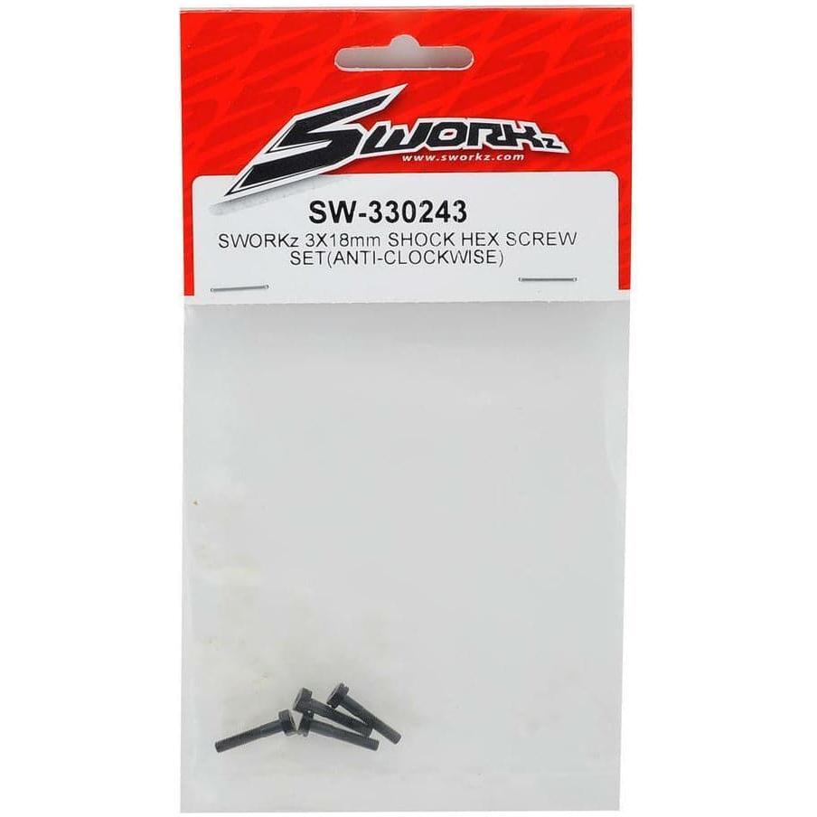 SWORKZ 3x15mm Shock Hex Screw Set (Anti-Clockwise)