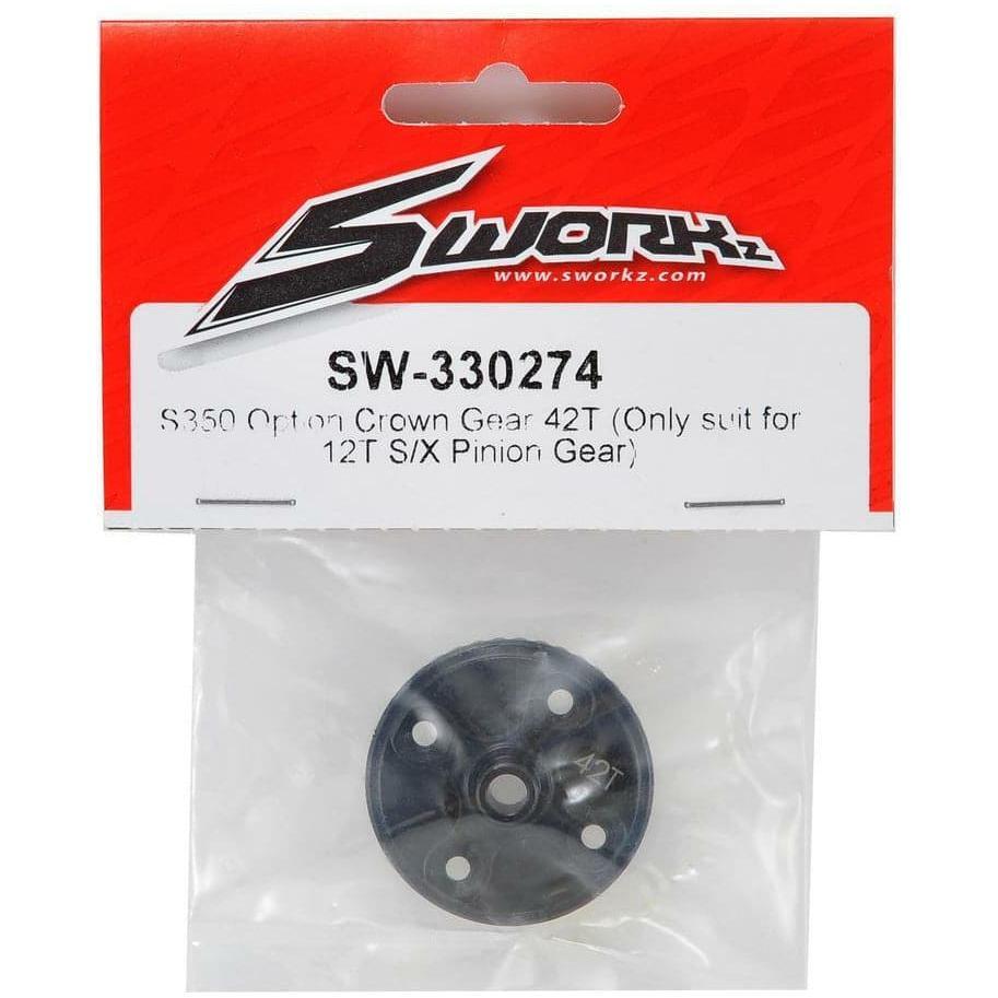 SWORKZ S350 Option Crown Gear 42T (Only suit 12T S/X Pinion Gear)