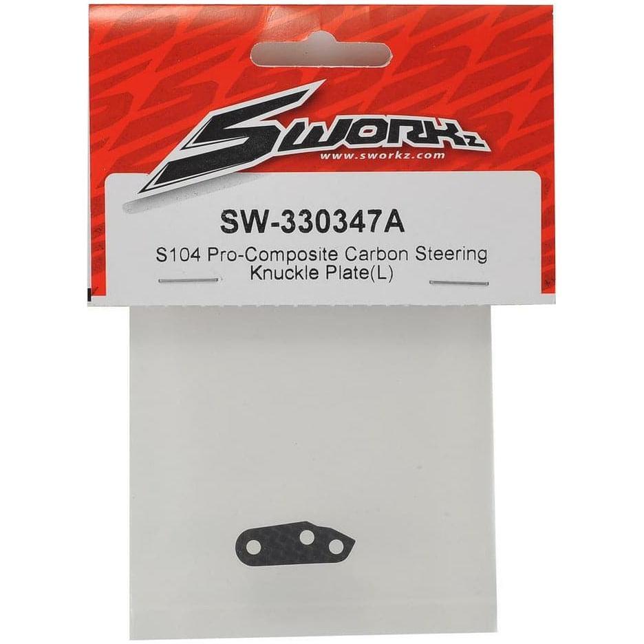 SWORKZ S104 Pro-Composite Carbon Steering Knuckle Plate (Left)