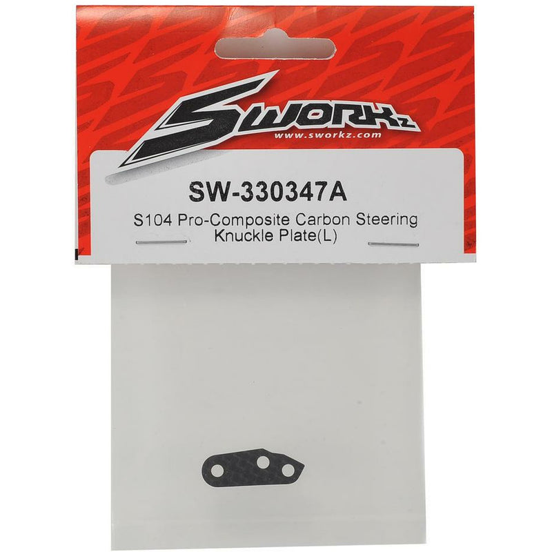 SWORKZ S104 Pro-Composite Carbon Steering Knuckle Plate (Left)