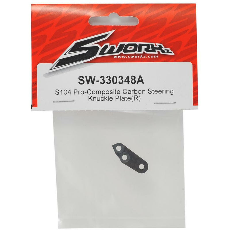 SWORKZ S104 Pro-Composite Carbon Steering Knuckle Plate (Right)