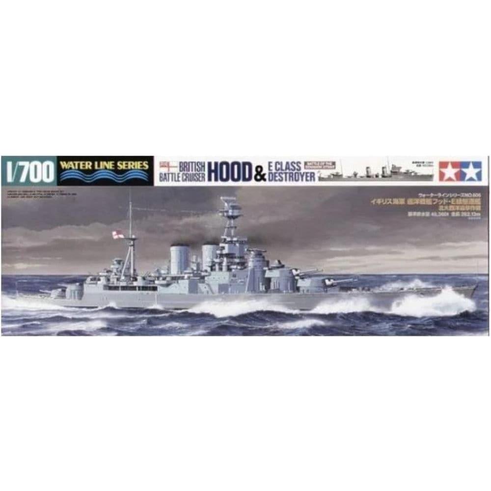 TAMIYA 1/700 British Battle Cruiser Hood & E Class Destroye