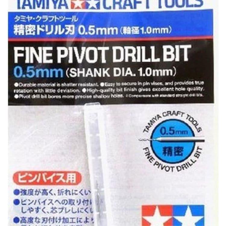 TAMIYA Fine Pivot Drill Bit 0.5mm Shank 1mm