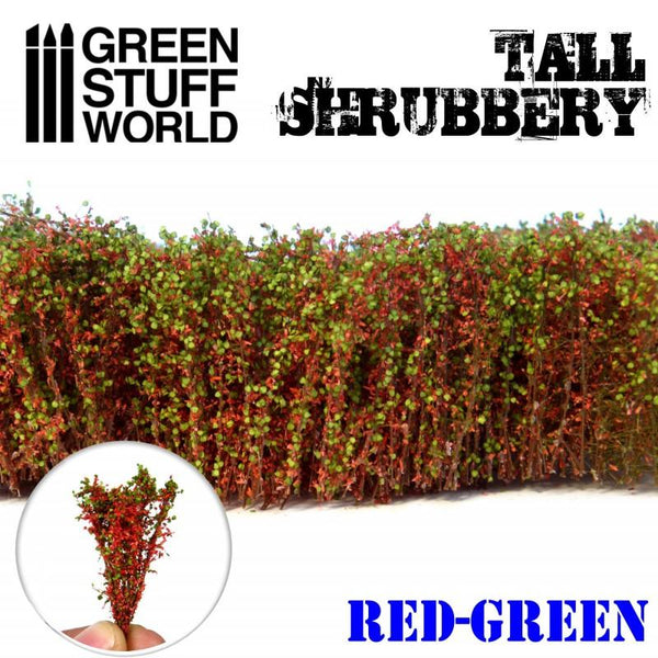 GREEN STUFF WORLD Tall Shrubbery - Red Green