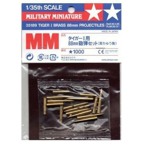 TAMIYA 1/35 Tiger I Brass 88mm Projectiles