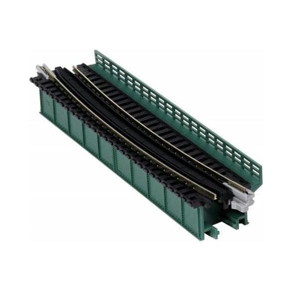 KATO N Unitrack Deck Girder Curved Bridge 481mm 15Deg Green