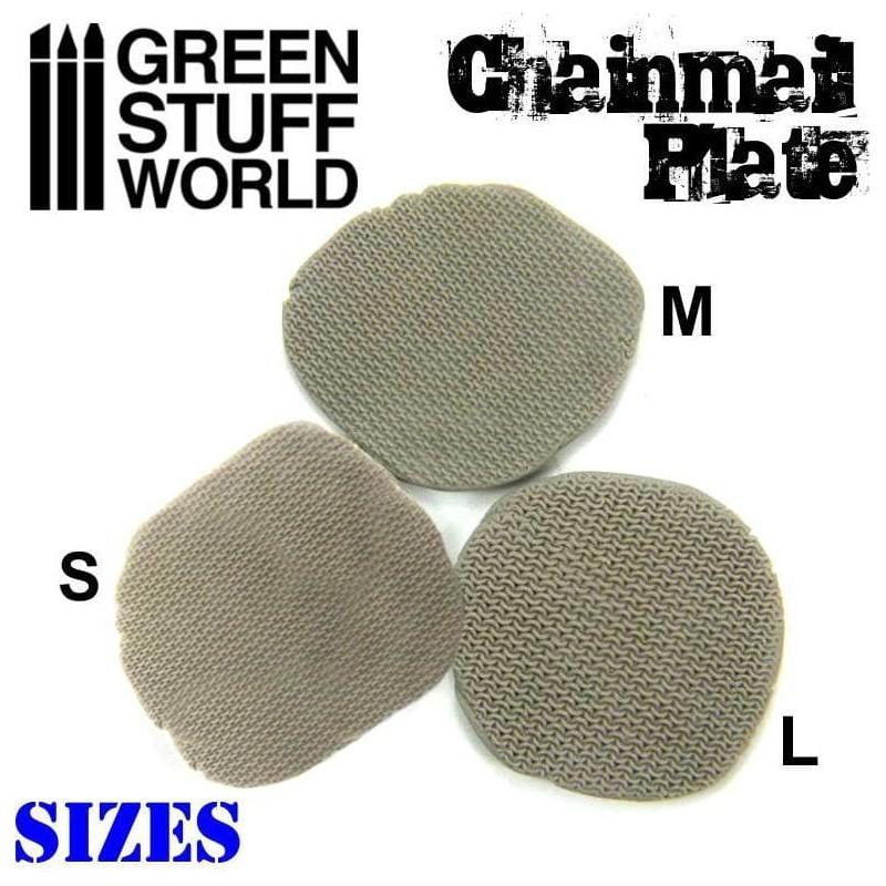 GREEN STUFF WORLD Texture Plate - Chain Mail Size L