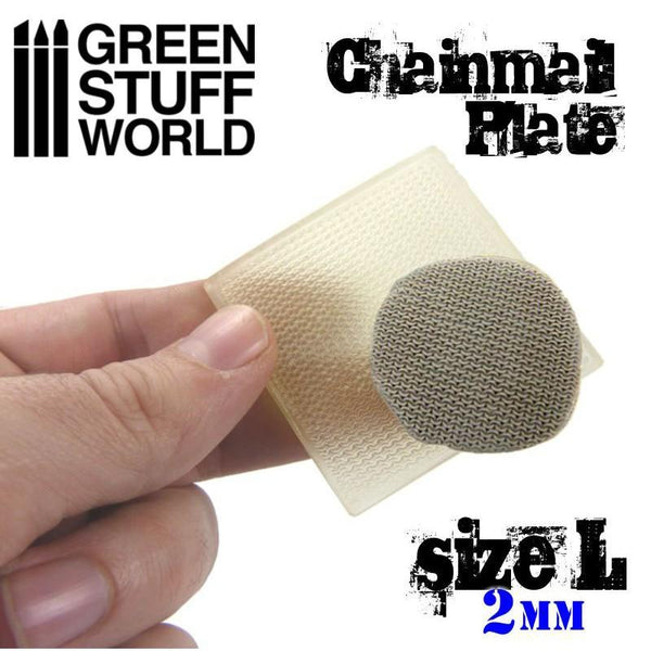 GREEN STUFF WORLD Texture Plate - Chain Mail Size L