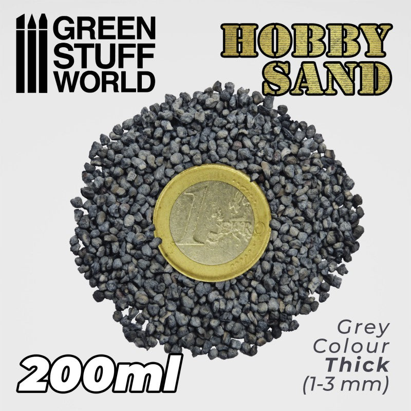 GREEN STUFF WORLD Thick Hobby Sand - Grey 200ml