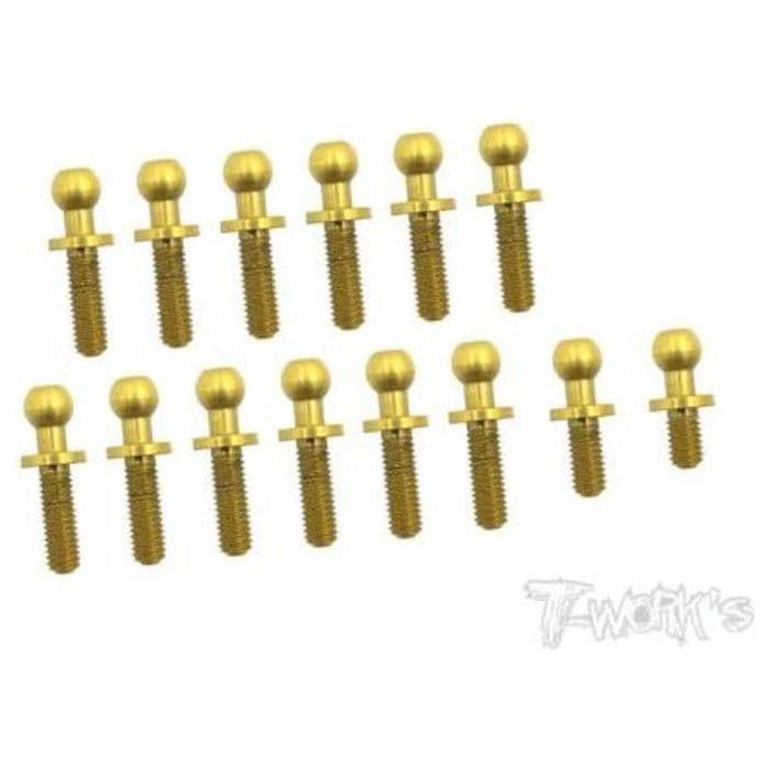T-WORKS Titanium Nitrade Ball End Set ( For Yokomo YZ-2 )
