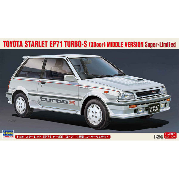 HASEGAWA 1/24 Toyota Starlet EP71 Turbo-S (3 Door) Middle Version Super-Limited