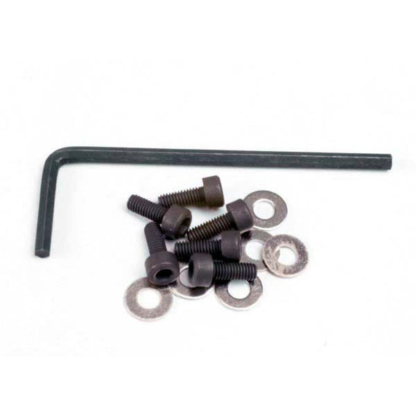 TRAXXAS Backplate Screws (3x8mm Cap-Head Machine) (6)/Washers (6)/Wrench (1552)