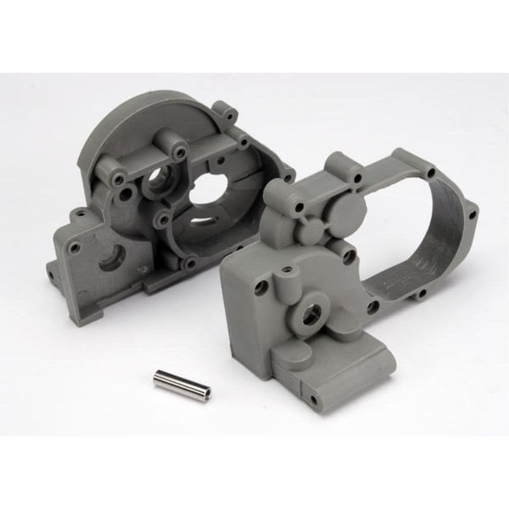 TRAXXAS Gearbox Halves (L&R) (Grey) with Idler Gear Shaft (3691A)