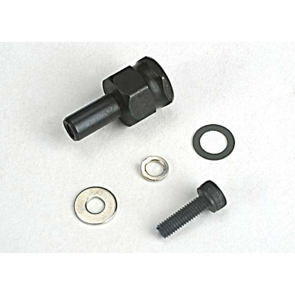 TRAXXAS Adapter Nut, Clutch/3x10mm Cap Screw/Washer/Split Washer (not for use with IPS crankshafts) (4844)
