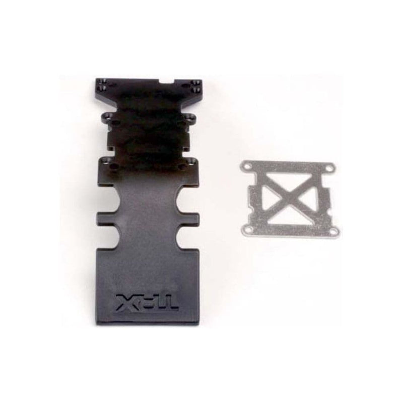 TRAXXAS Skidplate Rear Plastic (Black)/Stainless Steel Plate (4938)